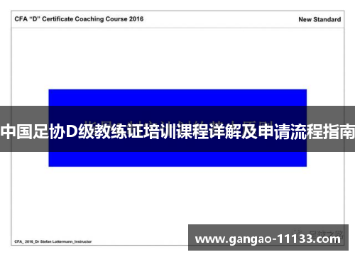 中国足协D级教练证培训课程详解及申请流程指南