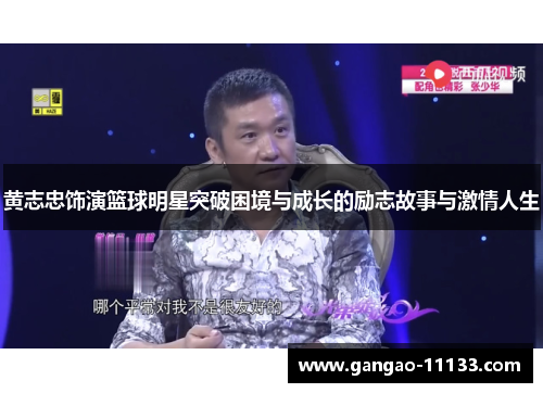 黄志忠饰演篮球明星突破困境与成长的励志故事与激情人生